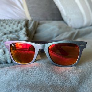 RayBan Wayfarer Cosmos Collection Mars Purple Chrome Sunglasses